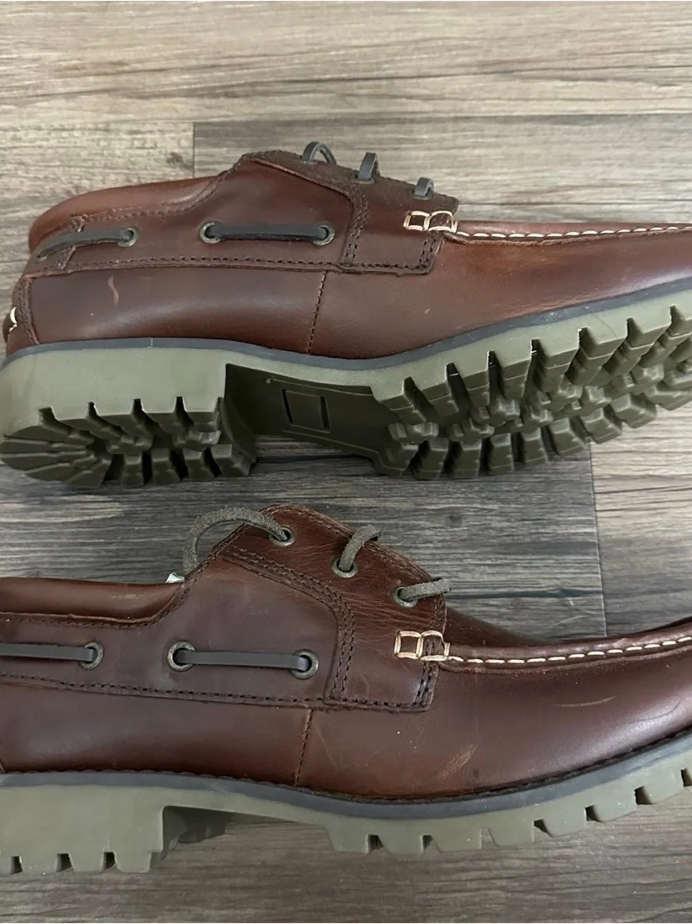 Samuel Windsor Men's Leather Lace-up Boat Deck Shoes Size 10.5